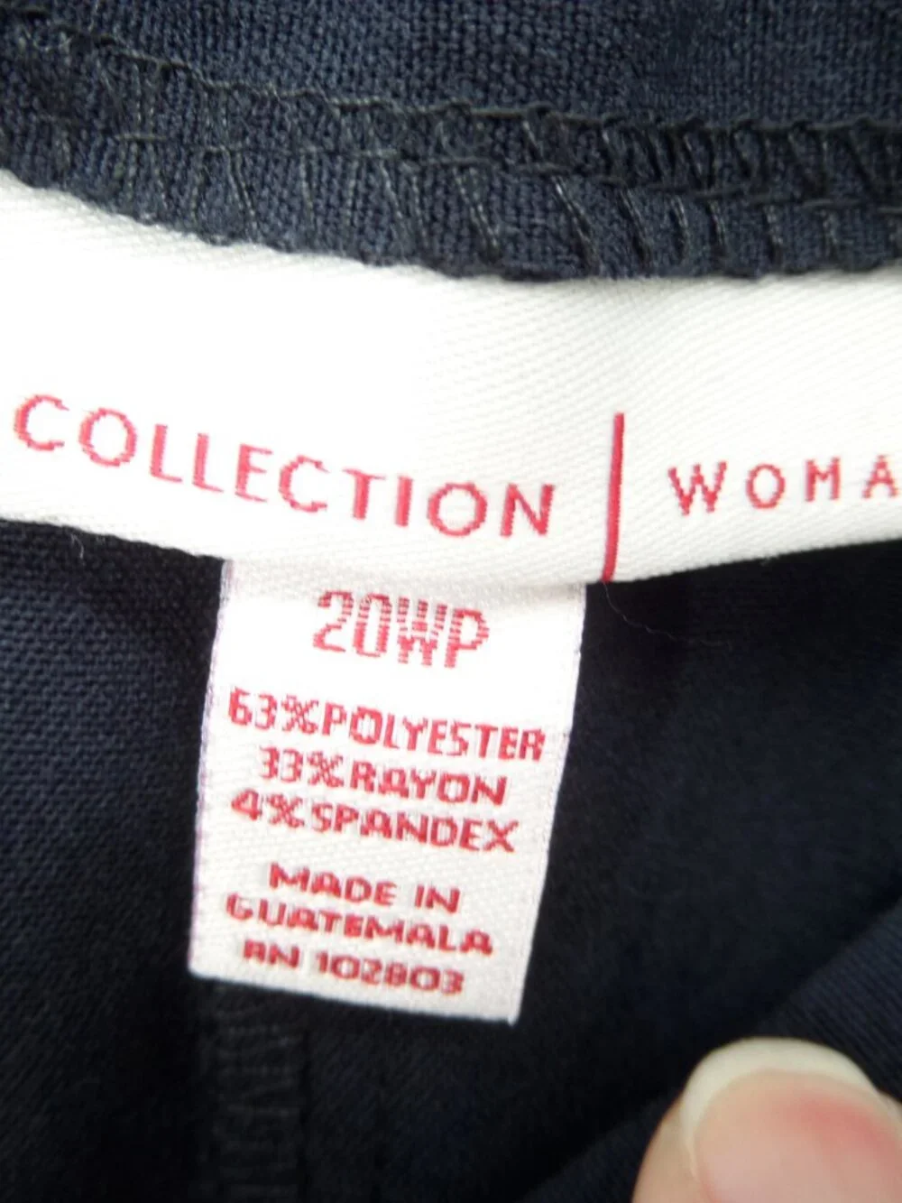 JM Collection  Women's Fall Dress Pants Navy Blue Straight Leg Size 20WP